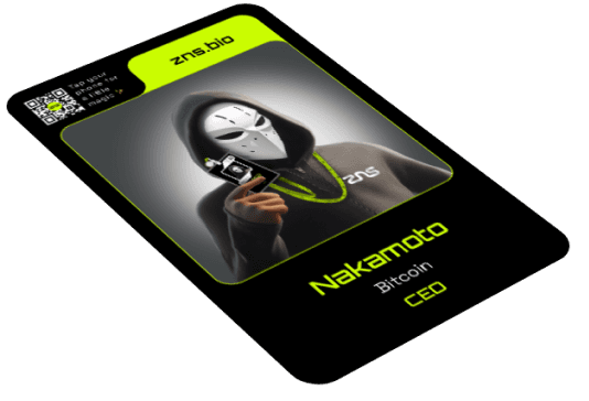 ZNS Connect NFC-enabled smart card linked to Web3 profile