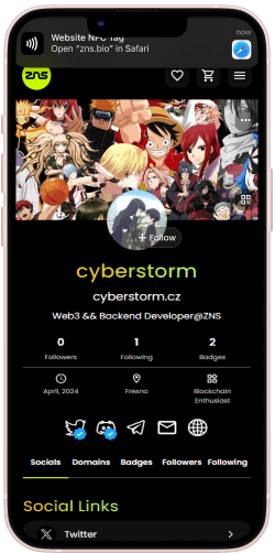 ZNS Connect NFC-enabled smart card linked to Web3 profile